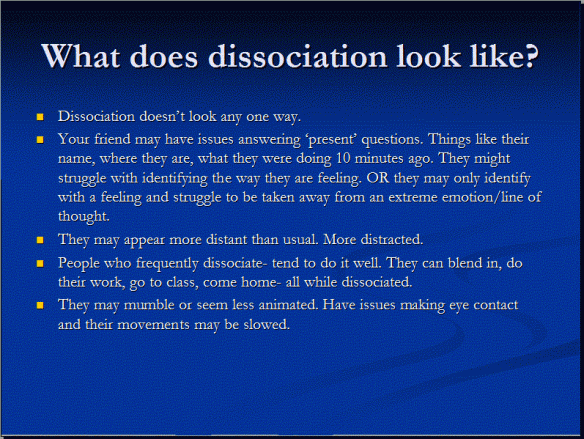 dissociation